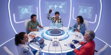 Diverse gamers enjoying inclusive video games with advanced accessibility features.