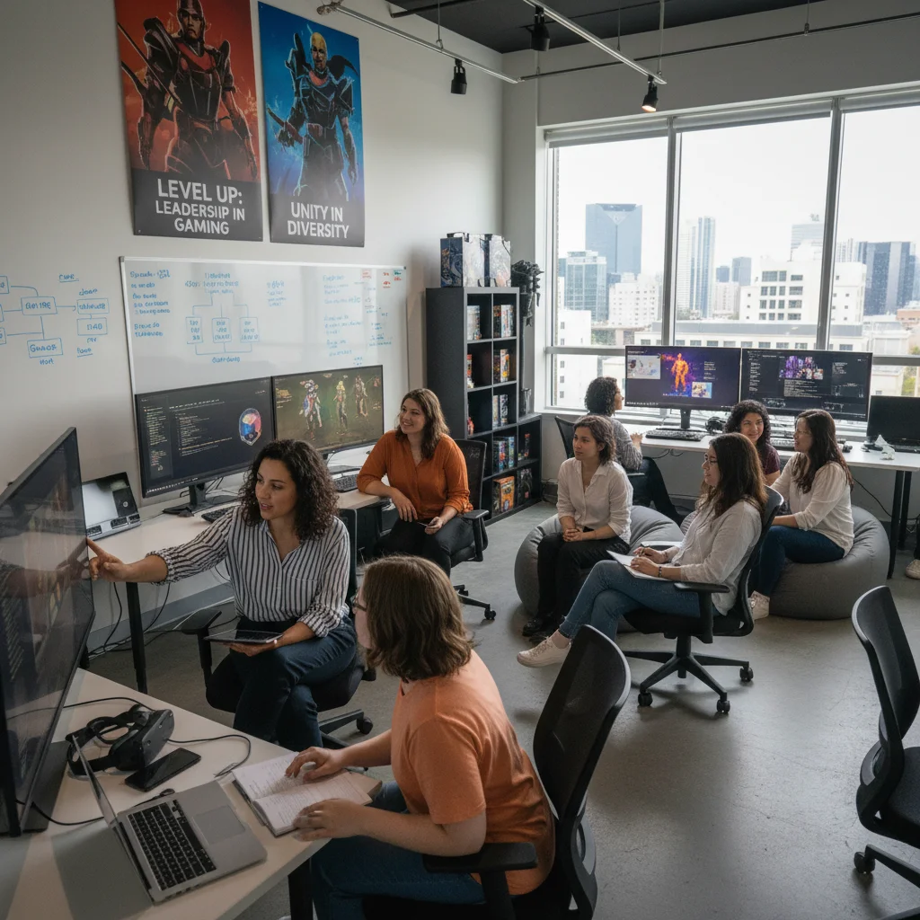 Women and non-binary individuals in a gaming industry mentorship program.