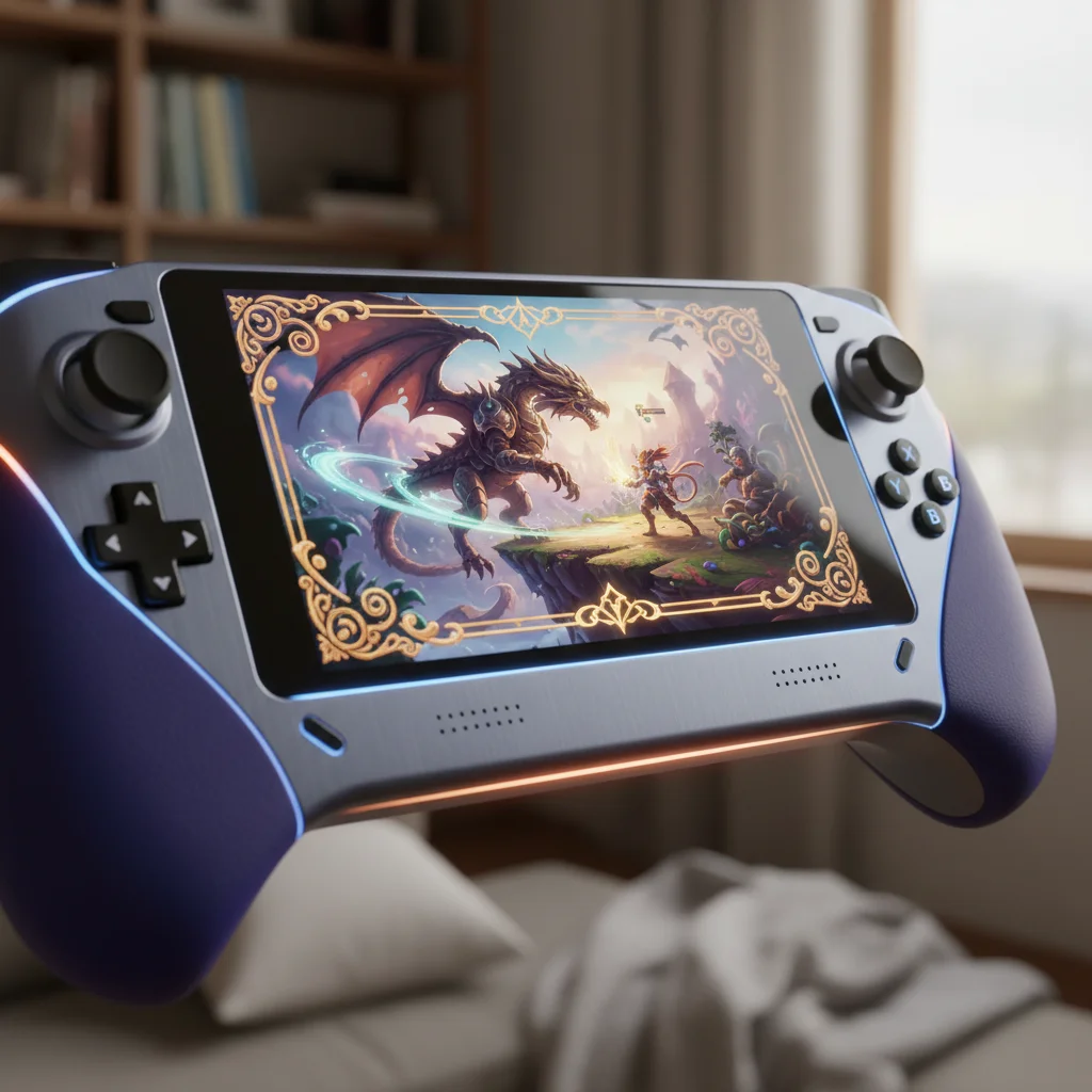 High-resolution display on a modern handheld gaming console