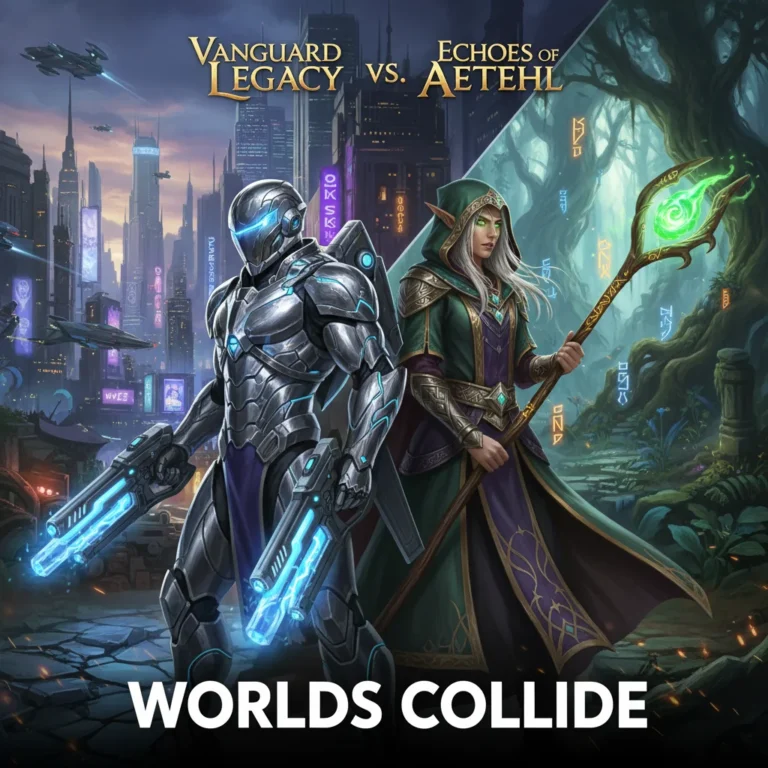 Vanguard Legacy vs Echoes of Aethel game comparison cover art