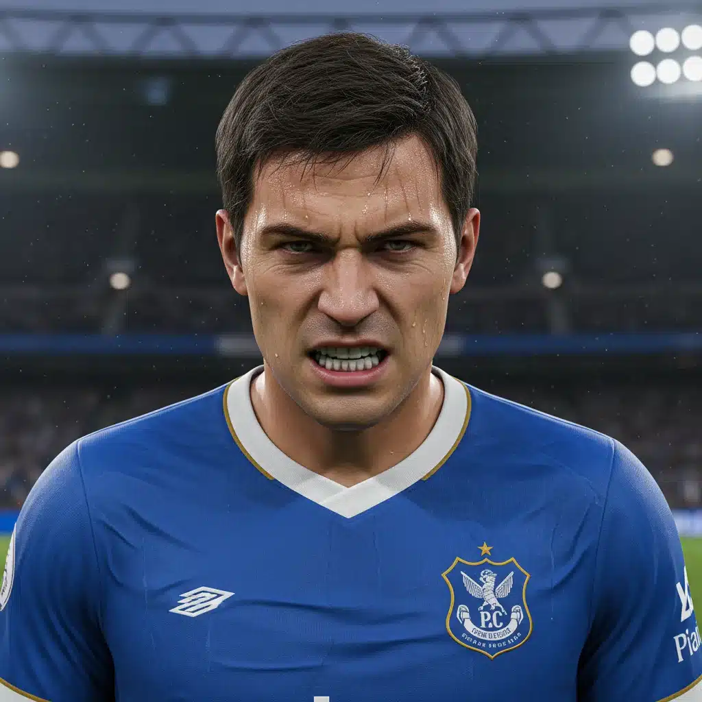 Hyper-realistic in-game soccer player model showcasing next-gen graphics and detail.