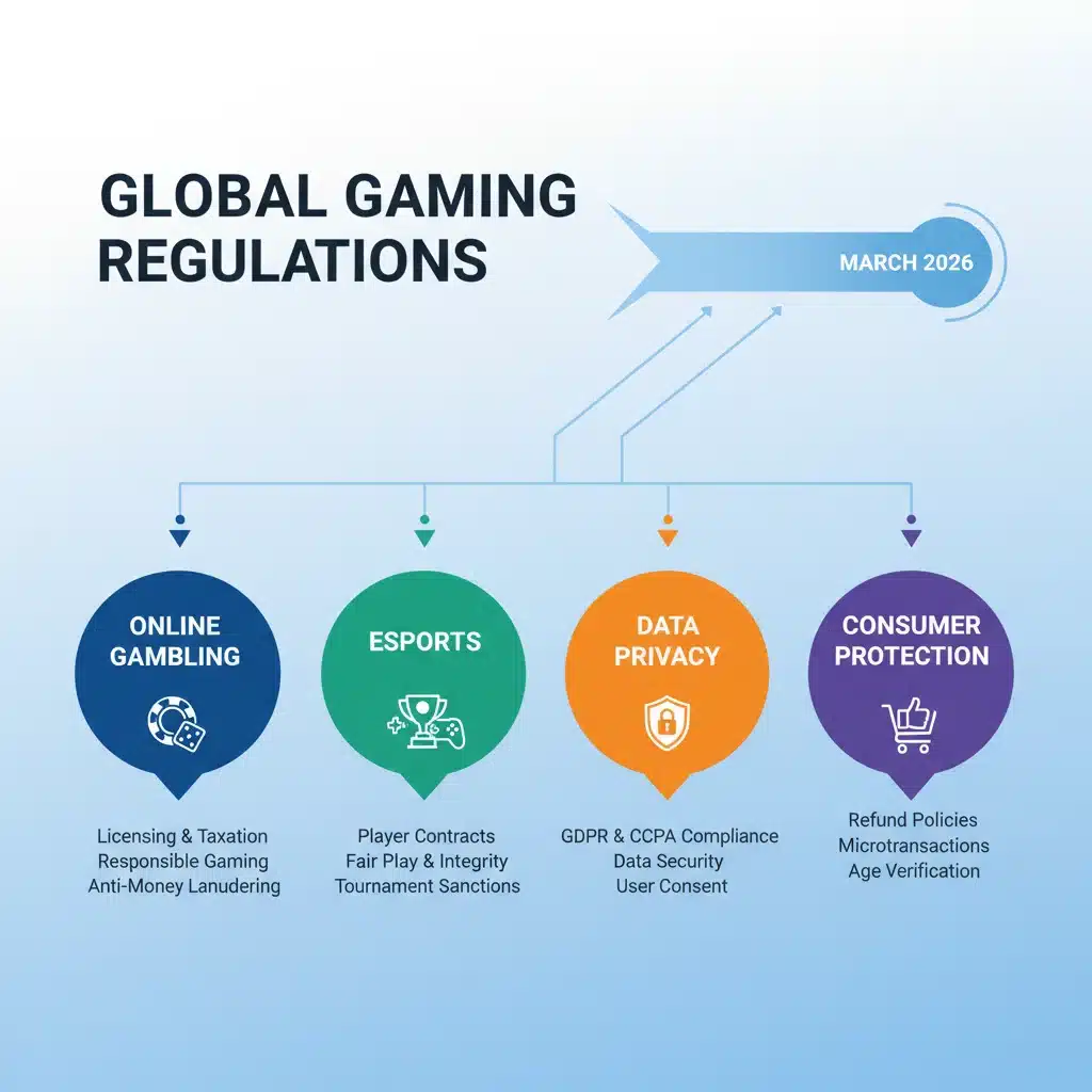 Infographic detailing various facets of US gaming regulatory changes