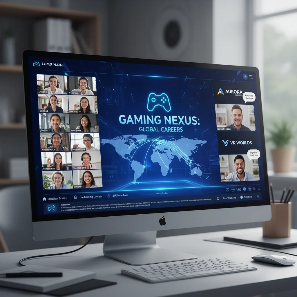 Virtual career fair showcasing diverse talent for game development roles