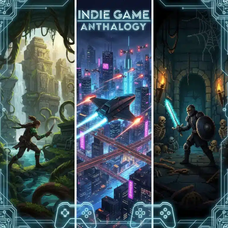Dynamic collage of top US indie games for Q2 2026, featuring diverse art styles and gameplay elements.